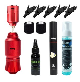Foto 1 | Foto 1 | Kit Máquina Para Tatuar Mini Pen Rocket Batería Inalámbrica Belug Rojo