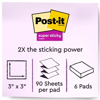 Foto 2 | Foto 2 | Sticky Notes Post-it Super Sticky Post-it, 6 Cuadernos Desplegables De 3 X 3 Pulgadas - Venta Internacional.