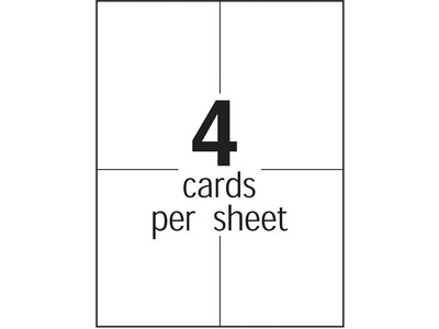 Foto 5 | Foto 5 | Postcards Avery 03380, Color Blanco Mate Texturizado, 120 Tarjetas - Venta Internacional.