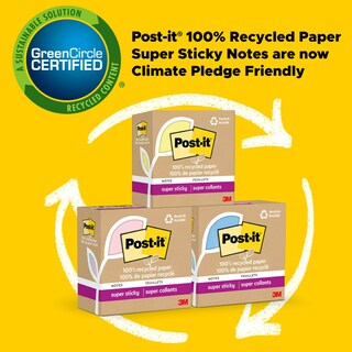 Foto 4 | Foto 4 | Sticky Notes Post-it, Papel 100% Reciclado, 45 Hojas, 4 X 6 Pulgadas - Venta Internacional.