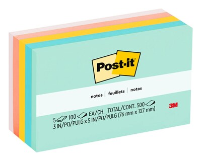 Foto 1 | Foto 1 | Notas Adhesivas 3m Post-it De 3 X 5 Pulgadas, Colección Marseille - Venta Internacional.