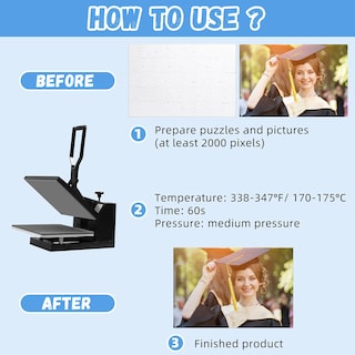Foto 3 | Foto 3 | Set De Rompecabezas Skylety Sublimation, 40 Piezas, Diy Heat Press A4 - Venta Internacional.