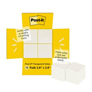 Foto 1 | Foto 1 | 12 Blocs Transparentes De Notas Adhesivas Post-it De 3 X 3 Pulgadas - Venta Internacional.
