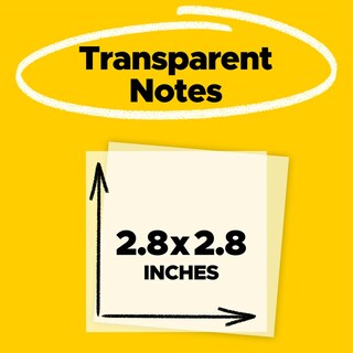 Foto 2 | Foto 2 | 12 Blocs Transparentes De Notas Adhesivas Post-it De 3 X 3 Pulgadas - Venta Internacional.