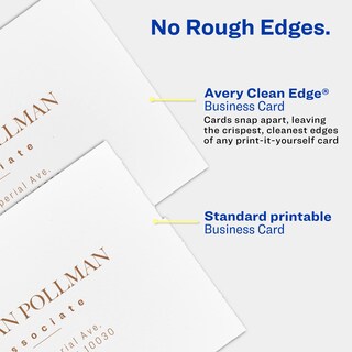 Foto 4 | Foto 4 | Tarjetas De Presentación Avery Clean Edge De 2 X 3,5 Cm, 1000 Unidades, Color Blanco - Venta Internacional.