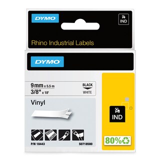 Foto 1 | Foto 1 | Cinta Adhesiva Dymo 18443 Rhino Vinyl De 3/8 Pulgadas, Blanca, Para Exteriores - Venta Internacional.
