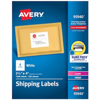 Foto 1 | Foto 1 | Etiquetas De Envío Avery Imprimibles 3-1/3 X 4 Blancas 1500 - Venta Internacional.