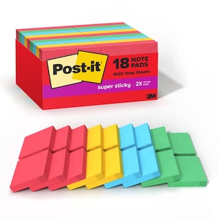 Foto 1 | Foto 1 | Sticky Notes Post-it Super Sticky 18 Blocs De 4,76 X 4,76 Cm - Venta Internacional.