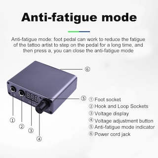 Foto 4 | Foto 4 | Fuente De Alimentación Para Máquinas De Tatuaje Ed150 Portátil Ajustable Antifatiga - Venta Internacional.
