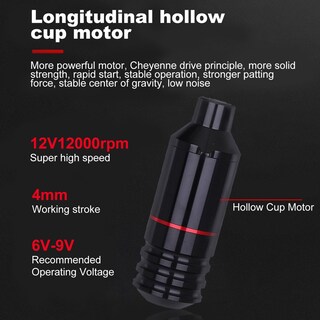 Foto 4 | Foto 4 | Máquina De Tatuaje Motorizada Todo En Uno Con Forma De Copa Hueca Black Gold - Venta Internacional.