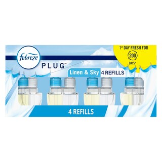Foto 1 | Foto 1 | Ambientador Febreze Plug In Linen & Sky Scent 4 Recambios - Venta Internacional.