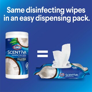 Foto 2 | Foto 2 | Toallitas Limpiadoras Clorox Scentiva Pacific Breeze & Coconut 75x3 - Venta Internacional.