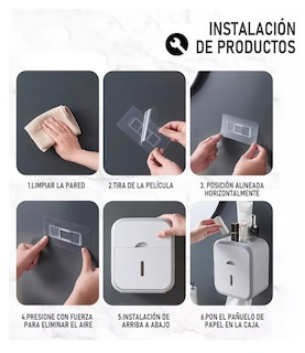 Foto 3 | Foto 3 | Dispensador de Papel Higienico con Soporte Cajon