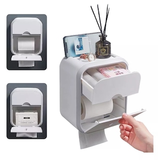 Foto 5 | Foto 5 | Dispensador de Papel Higienico con Soporte Cajon