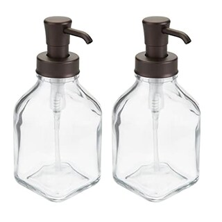 Foto 1 | Foto 1 | Dispensador De Jabón Líquido Mdesign Vidrio Cuadrado 400 Ml Paquete De 2 - Venta Internacional.