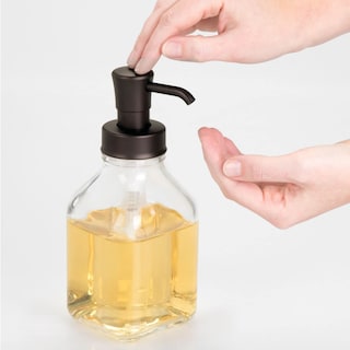 Foto 5 | Foto 5 | Dispensador De Jabón Líquido Mdesign Vidrio Cuadrado 400 Ml Paquete De 2 - Venta Internacional.