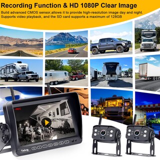 Foto 4 | Foto 4 | Cámara De Respaldo Inalámbrica Para Rv Yakry Y28 Con 2 Cámaras 1080p Hd - Venta Internacional.