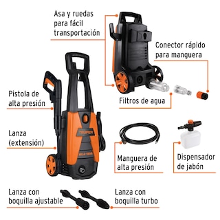 Foto 3 | Foto 3 | Hidrolavadora 1800 Psi 1500w 2hp 12amp Truper 101594