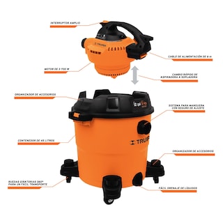 Foto 2 | Foto 2 | Aspiradora/Sopladora Truper de Sólidos y Líquidos 12 Gal Plástica