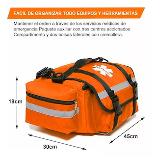 Foto 2 | Foto 2 | Botiquín Mochila Primeros Auxilios Eo Safe Imports Esi-8089 Portátil Paramédico Naranja