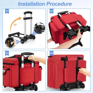 Foto 4 | Foto 4 | Bolsa Médica Trunab Con Ruedas Con Carrito Desmontable  Color Rojo - Venta Internacional.