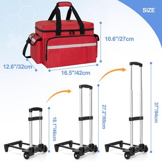 Foto 5 | Foto 5 | Bolsa Médica Trunab Con Ruedas Con Carrito Desmontable  Color Rojo - Venta Internacional.