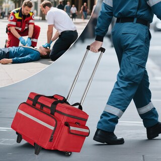 Foto 6 | Foto 6 | Bolsa Médica Trunab Con Ruedas Con Carrito Desmontable  Color Rojo - Venta Internacional.