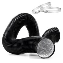 Conductos Flexibles De Papel De Aluminio Ipower De 3 Pulgadas Y 5 M Con Abrazaderas - Venta Internacional.