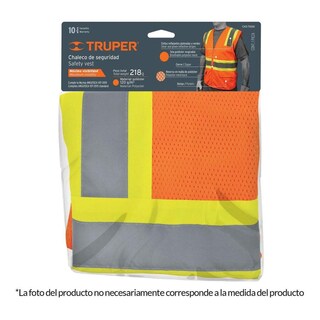 Foto 2 | Foto 2 | Chaleco Seguridad 2'' Color Verde Doble Cinta 6 Bolsas Truper