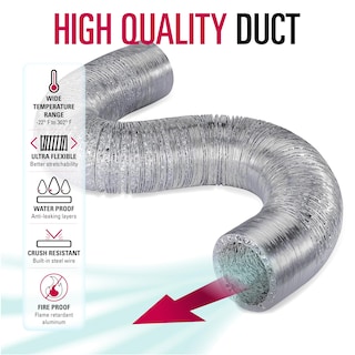 Foto 2 | Foto 2 | Conducto Flexible De Papel De Aluminio De 20 Pies Para Ventilación De Secadora De 4 Pulgadas - Venta Internacional.