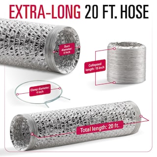 Foto 4 | Foto 4 | Conducto Flexible De Papel De Aluminio De 20 Pies Para Ventilación De Secadora De 4 Pulgadas - Venta Internacional.