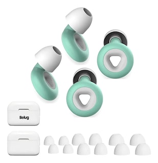Foto 1 | Foto 1 | 2pcs Tapones Dormir Para Oídos Con Reducción De Ruido 25db Verde Con Blanco