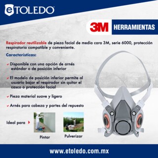 Foto 2 | Foto 2 | Respirador Media Cara 3m Mediano