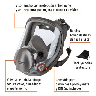 Foto 2 | Foto 2 | Máscara de Respiración Truper Res600 color Gris