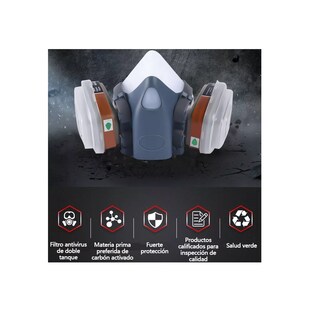 Foto 3 | Foto 3 | Máscara de Gas Eo Safe Imports Esi-6250 Respirable Gris