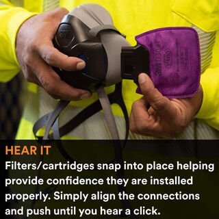 Foto 2 | Foto 2 | Respirador 3m, Respirador Reutilizable Secure Click De Media Cara Con Diafragma Parlante Y Botón Pul - Venta Internacional.