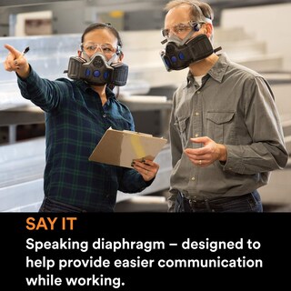 Foto 5 | Foto 5 | Respirador 3m, Respirador Reutilizable Secure Click De Media Cara Con Diafragma Parlante Y Botón Pul - Venta Internacional.