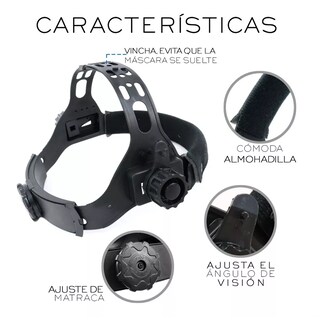 Foto 2 | Foto 2 | Careta de Soldar Automática Profesional 2 color Negro con Azul