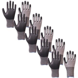 Foto 2 | Foto 2 | Guantes Anti Corté Alta Resistencia Ventdepot Mxbgv-010 5 Pares Gris/negro