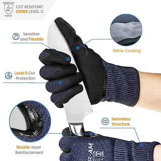 Foto 3 | Foto 3 | Guantes Industriales Azul Ventdepot Mxgbe-002 2 Pares Azul