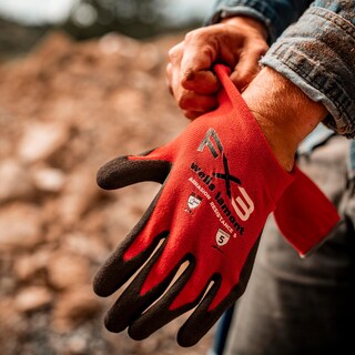 Foto 2 | Foto 2 | Guantes Wells Lamont Fx3 Con Revestimiento De Nitrilo, Agarre, Color Rojo, Tamaño Grande - Venta Internacional.