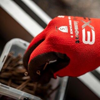 Foto 3 | Foto 3 | Guantes Wells Lamont Fx3 Con Revestimiento De Nitrilo, Agarre, Color Rojo, Tamaño Grande - Venta Internacional.