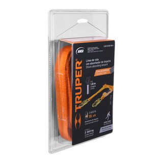 Foto 2 | Foto 2 | Línea de Vida Truper CAB-5430-18-A color Naranja con Absorbedor de Impacto 1.8 m