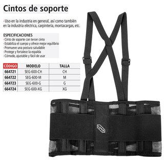 Foto 2 | Foto 2 | Cinto de Soporte IUSA Negro