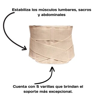 Foto 3 | Foto 3 | Soporte Elástico Sacrolumbar Ajustable Senteq con 5 Varillas