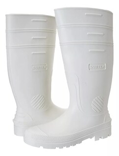 Foto 1 | Foto 1 | Botas De Hule Sanitarias Pvc Antiderrapante Surtek Blancas #28