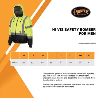 Foto 6 | Foto 6 | Chaqueta Bomber De Seguridad Pioneer Hi Vis Impermeable Para Hombre - Venta Internacional.