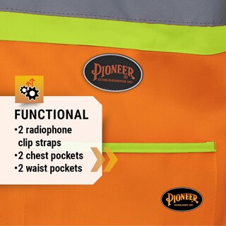 Foto 5 | Foto 5 | Chaleco De Seguridad Pioneer Hi Vis Con Mangas Para Hombre Y Mujer, Clase 3 - Venta Internacional.