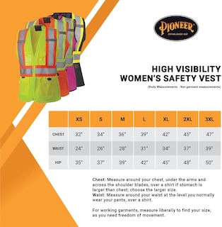 Foto 6 | Foto 6 | Chaleco De Seguridad Pioneer Para Mujer Con Cinta Reflectante De Alta Visibilidad Rosa - Venta Internacional.