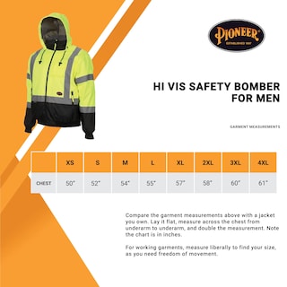 Foto 6 | Foto 6 | Chaqueta Bomber De Seguridad Pioneer Hi Vis Impermeable Para Hombre - Venta Internacional.